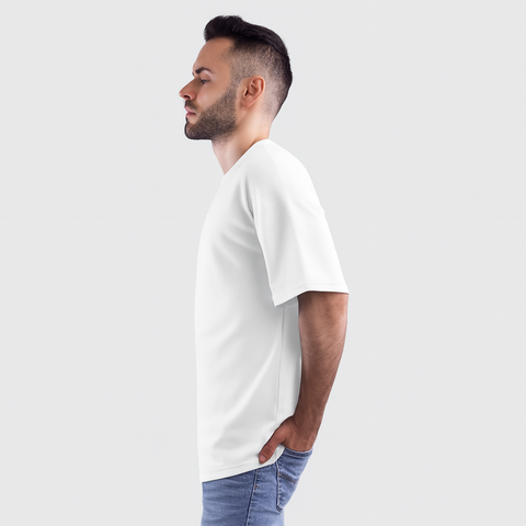 Erkek Beyaz Basic T-shirt
