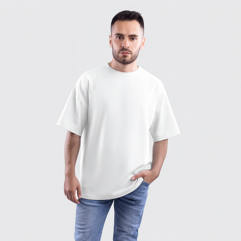 Erkek Beyaz Basic T-shirt