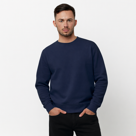 Erkek Basic Lacivert Sweatshirt