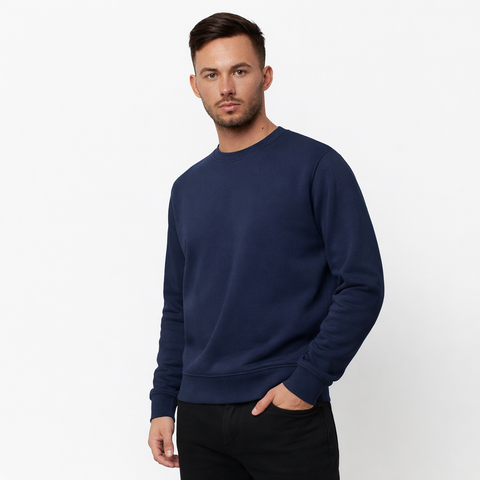 Erkek Basic Lacivert Sweatshirt