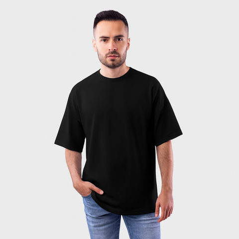 Erkek Siyah Basic T-shirt