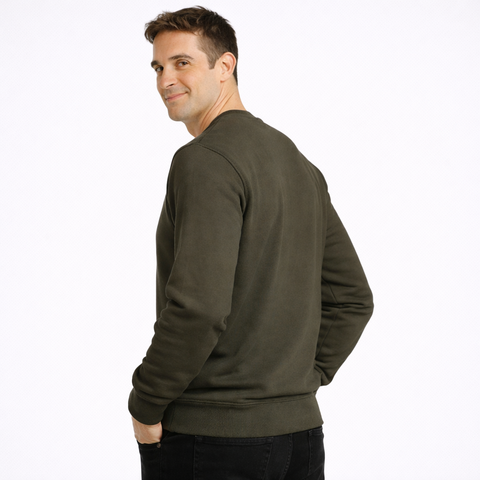 Erkek Basic Yeşil Sweatshirt